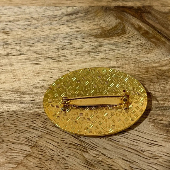 VINTAGE CLOISONNÉ FLORAL BROOCH - Picture 6 of 7